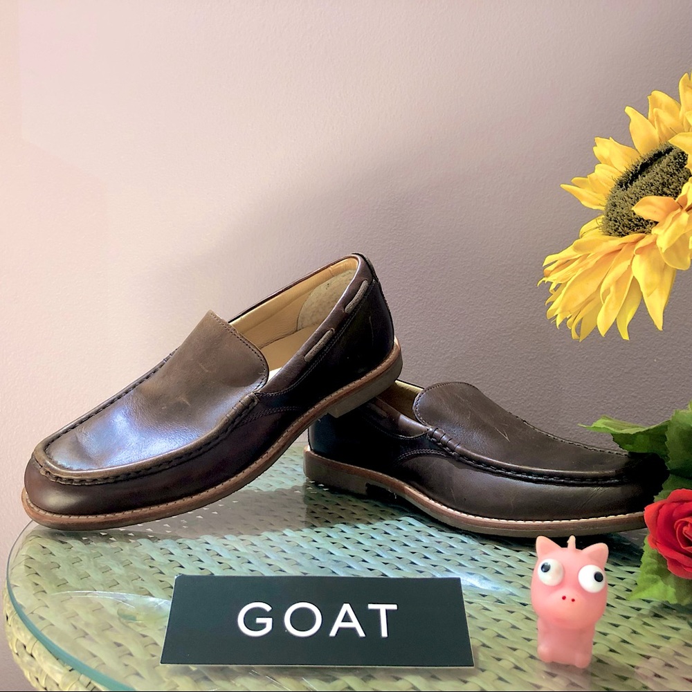 UGG Via Ponte Brown Leather Loafers Size 7.5